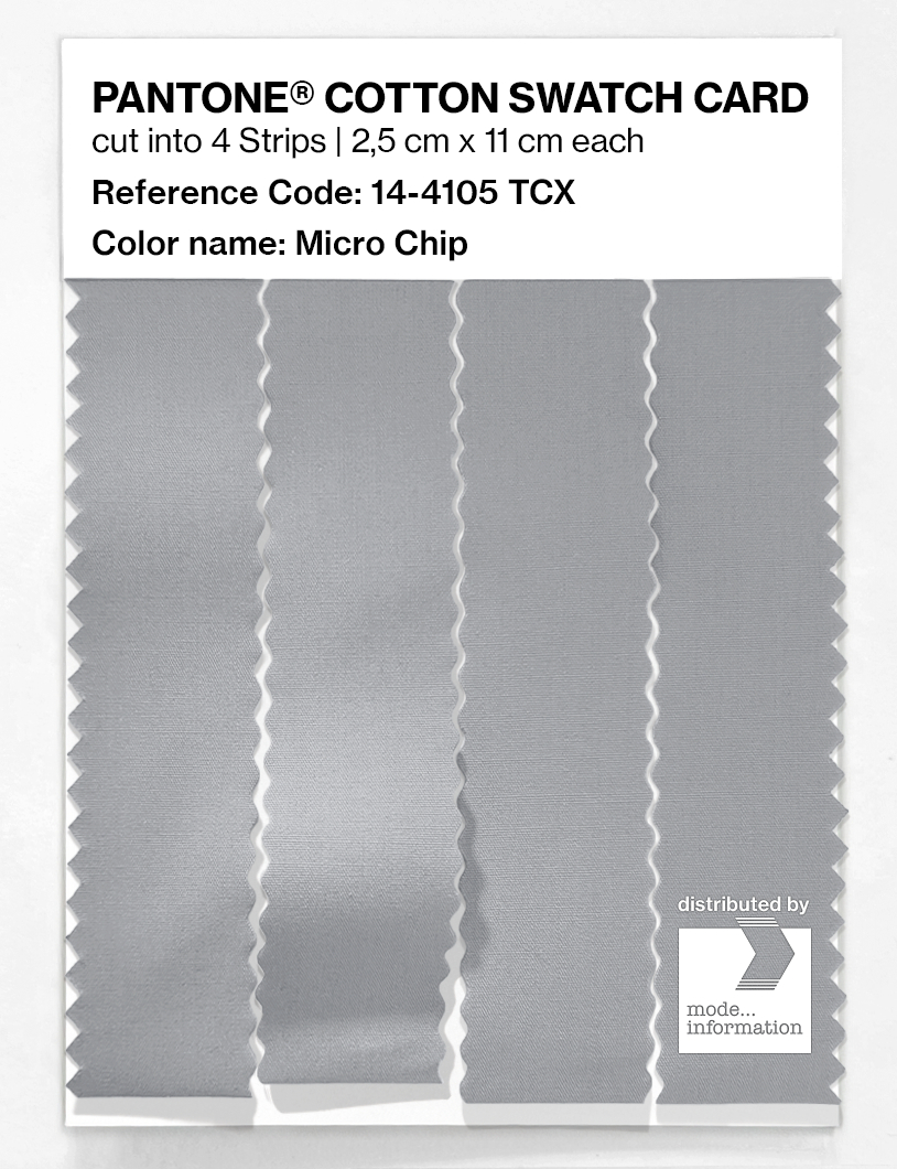 Product image 3 of the product “PANTONE® COTTON SWATCH CARD 14-4105 TCX Micro Chip ”