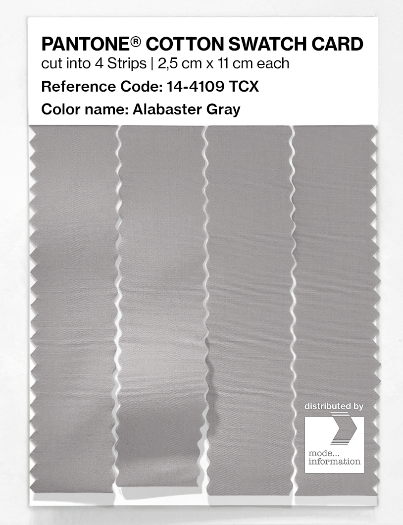 Product image 3 of the product “PANTONE® COTTON SWATCH CARD 14-4109 TCX Alabaster Gray ”