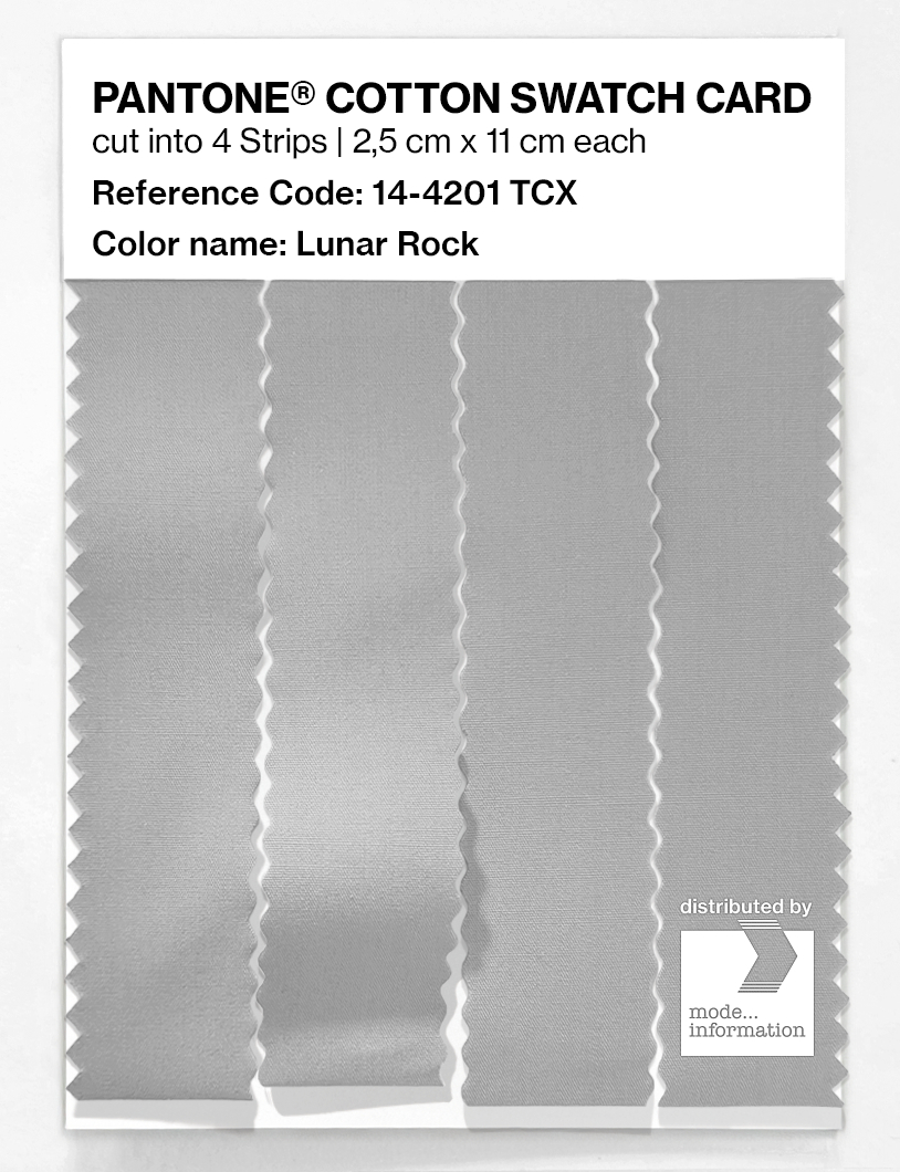 Product image 3 of the product “PANTONE® COTTON SWATCH CARD 14-4201 TCX Lunar Rock ”