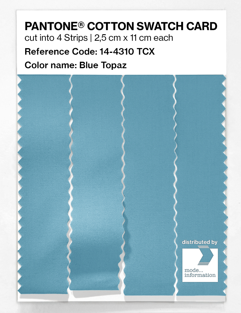Artikelbild 3 des Artikels “PANTONE® COTTON SWATCH CARD 14-4310 TCX Blue Topaz “