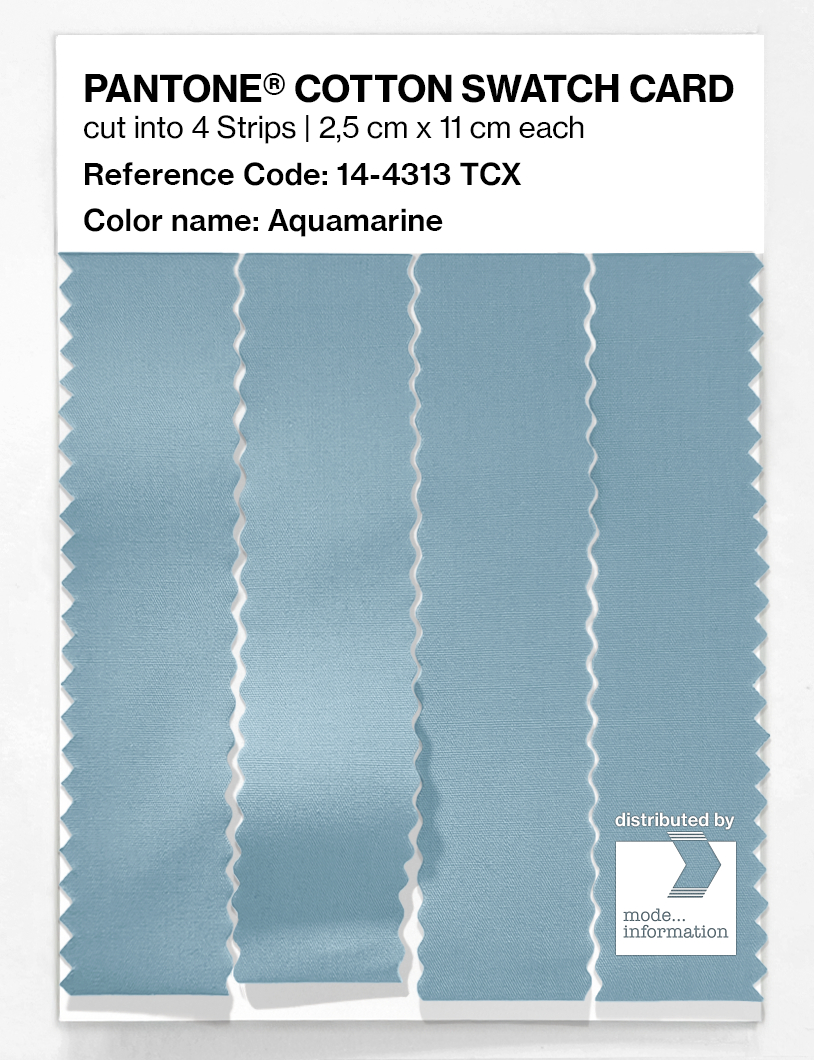 Product image 3 of the product “PANTONE® COTTON SWATCH CARD 14-4313 TCX Aquamarine ”