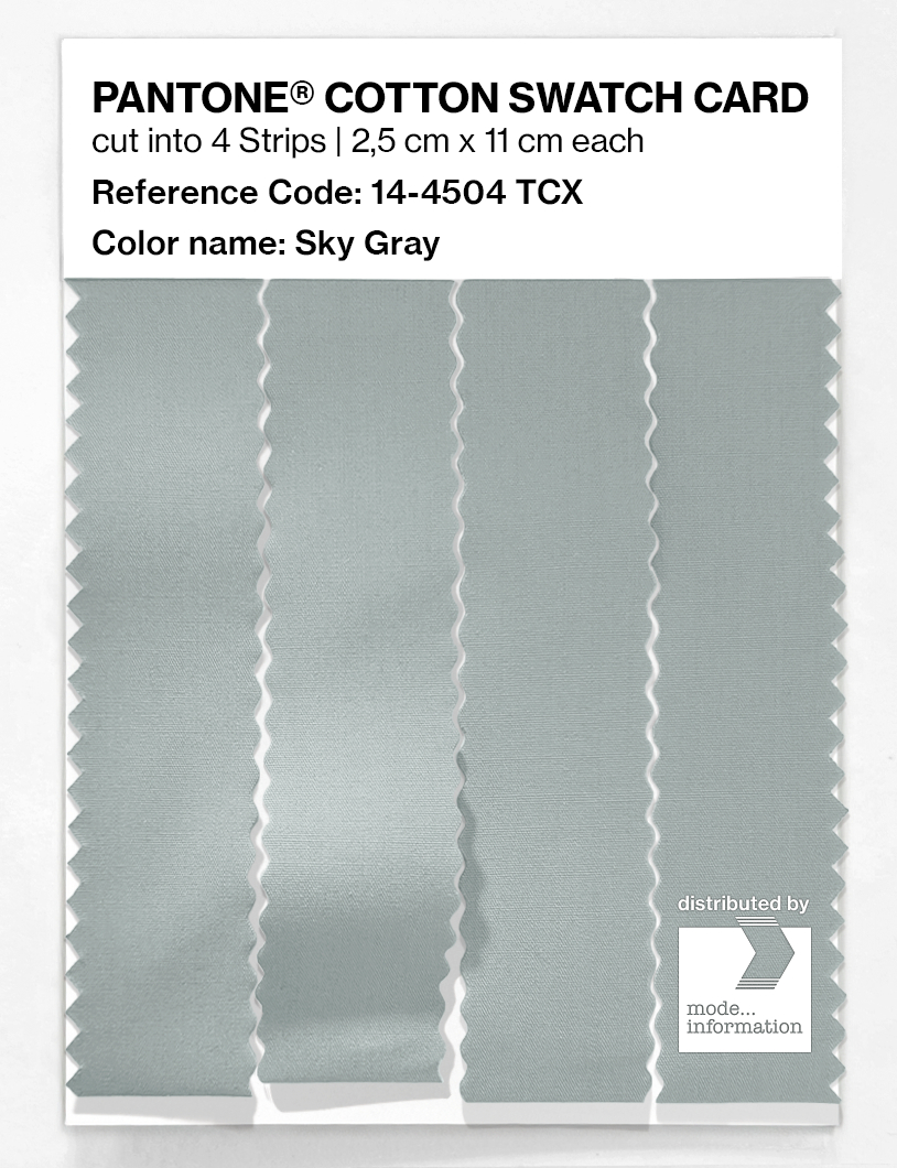 Artikelbild 3 des Artikels “PANTONE® COTTON SWATCH CARD 14-4504 TCX Sky Gray “