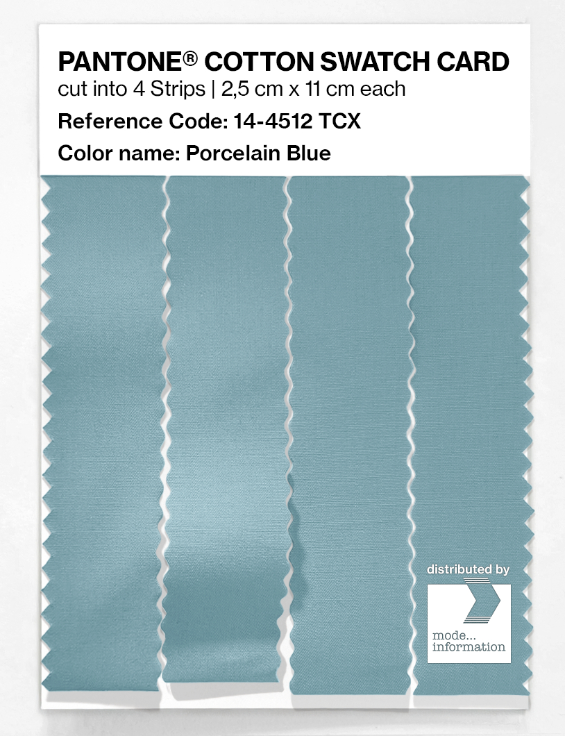 Product image 3 of the product “PANTONE® COTTON SWATCH CARD 14-4512 TCX Porcelain Blue ”
