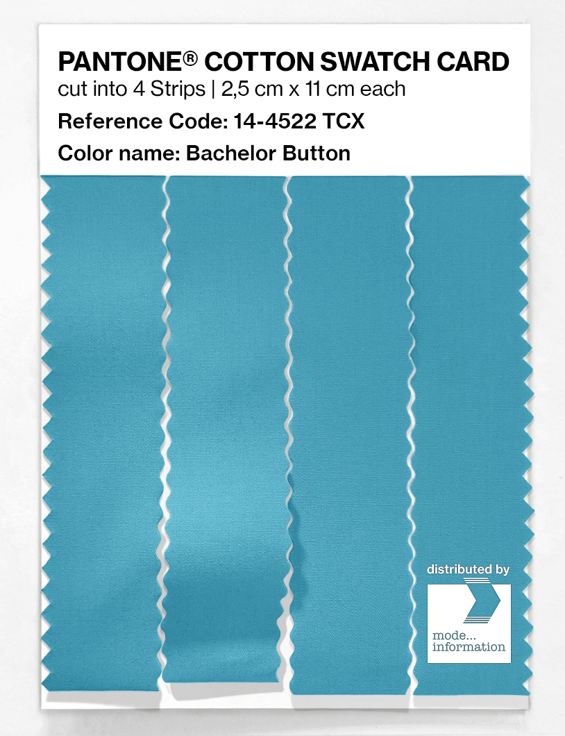 Product image 3 of the product “PANTONE® COTTON SWATCH CARD 14-4522 TCX Bachelor Button ”