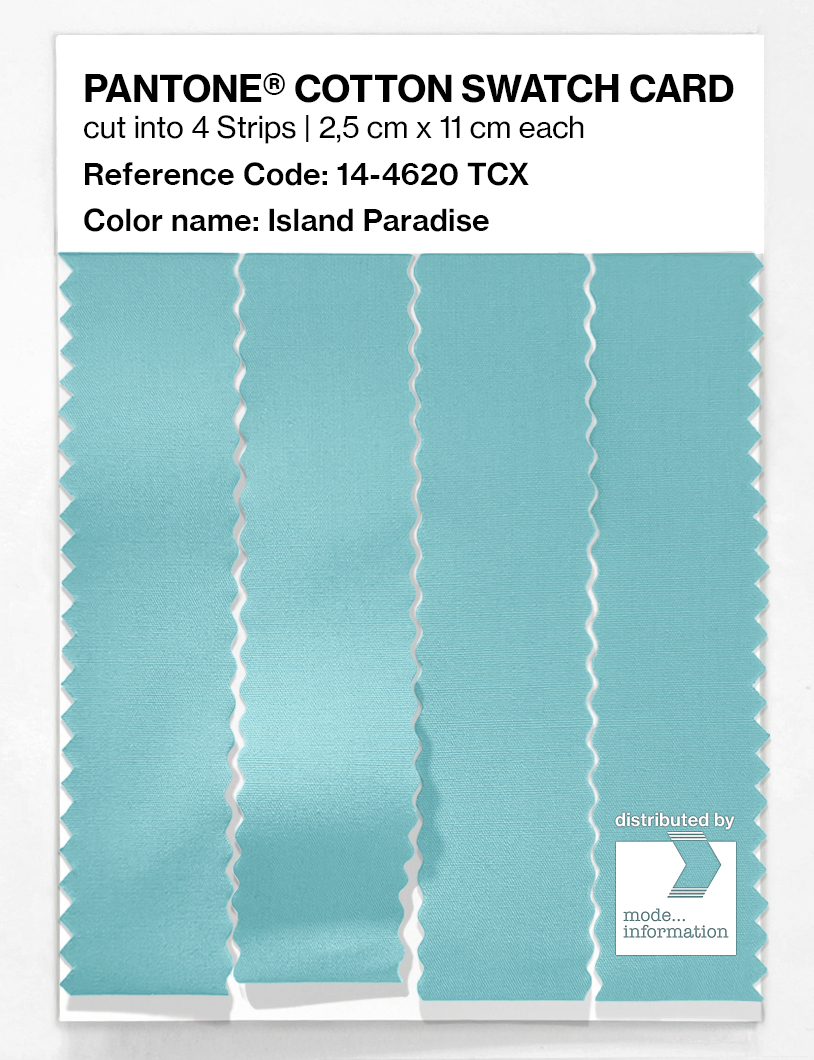 Product image 3 of the product “PANTONE® COTTON SWATCH CARD 14-4620 TCX Island Paradise ”