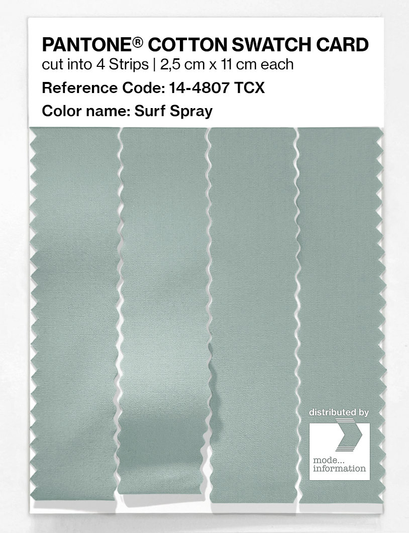 Product image 3 of the product “PANTONE® COTTON SWATCH CARD 14-4807 TCX Surf Spray ”