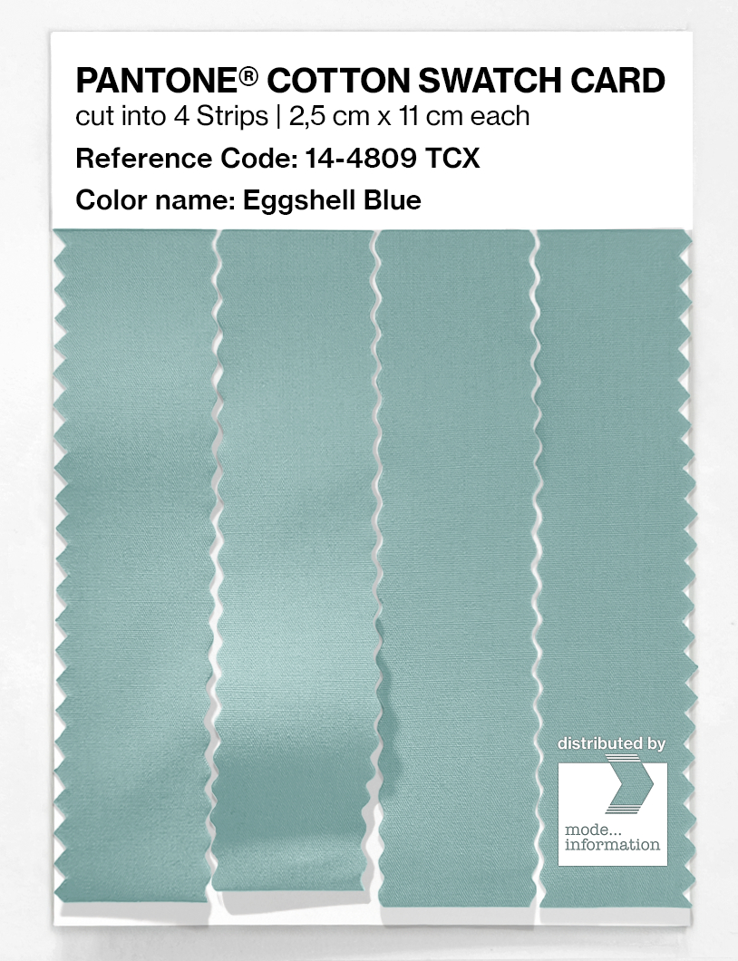 Product image 3 of the product “PANTONE® COTTON SWATCH CARD 14-4809 TCX Eggshell Blue ”