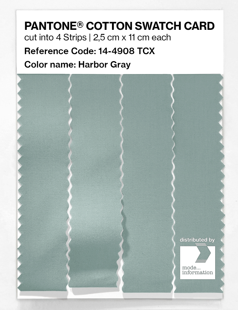 Product image 3 of the product “PANTONE® COTTON SWATCH CARD 14-4908 TCX Harbor Gray ”