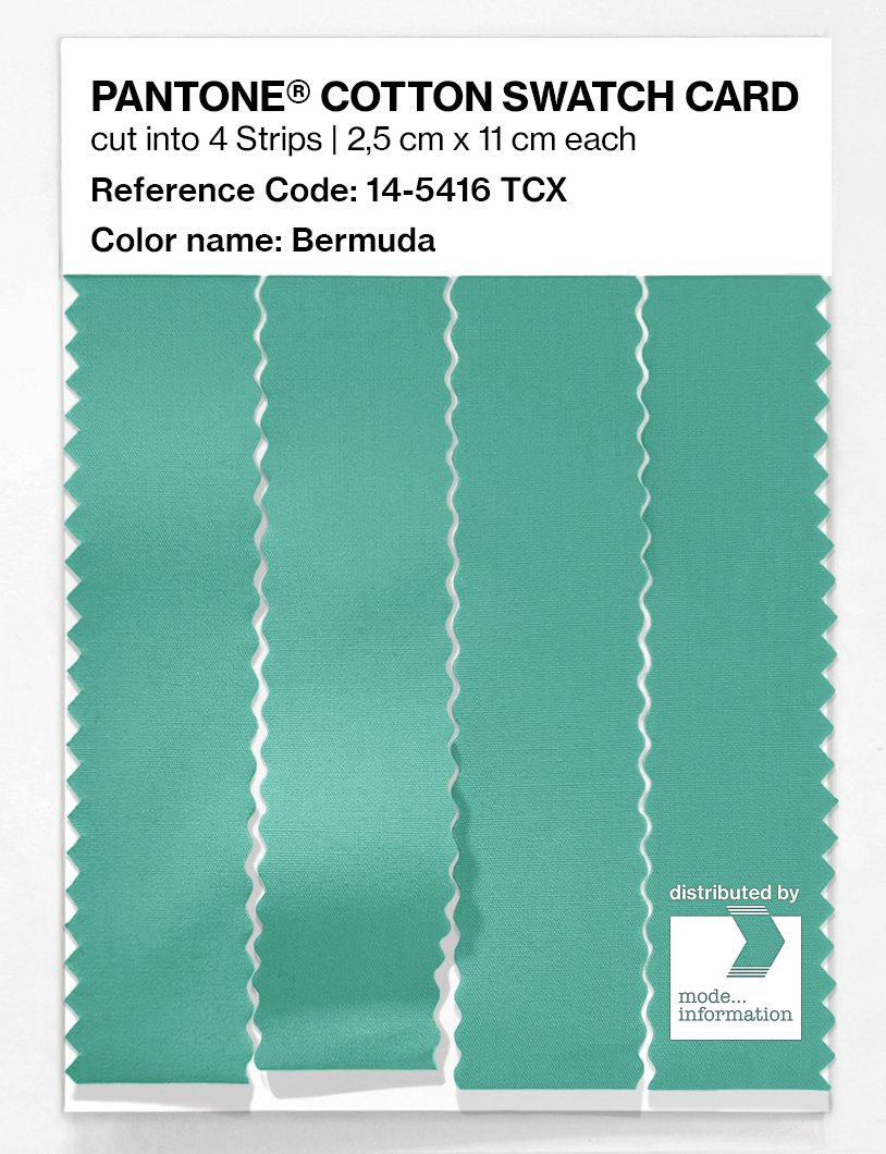 Product image 3 of the product “PANTONE® COTTON SWATCH CARD 14-5416 TCX Bermuda ”