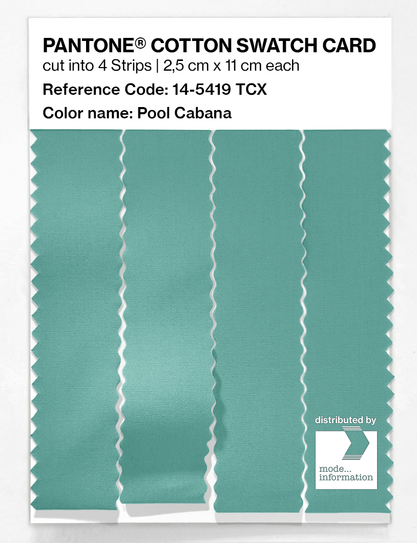 Artikelbild 3 des Artikels “PANTONE® COTTON SWATCH CARD 14-5419 TCX Pool Cabana “