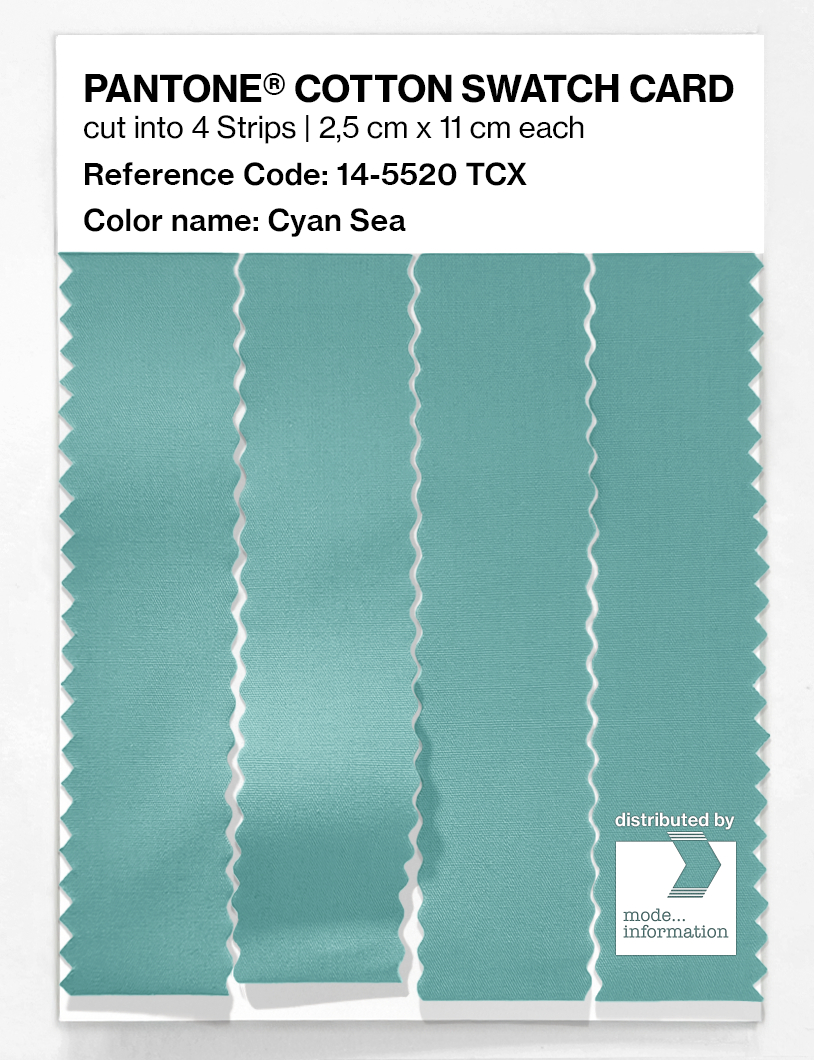 Artikelbild 3 des Artikels “PANTONE® COTTON SWATCH CARD 14-5520 TCX Cyan Sea “