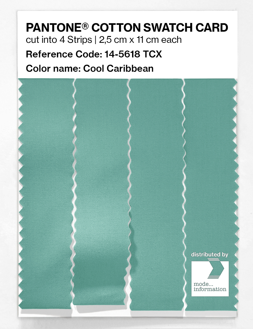 Artikelbild 3 des Artikels “PANTONE® COTTON SWATCH CARD 14-5618 TCX Cool Caribbean “