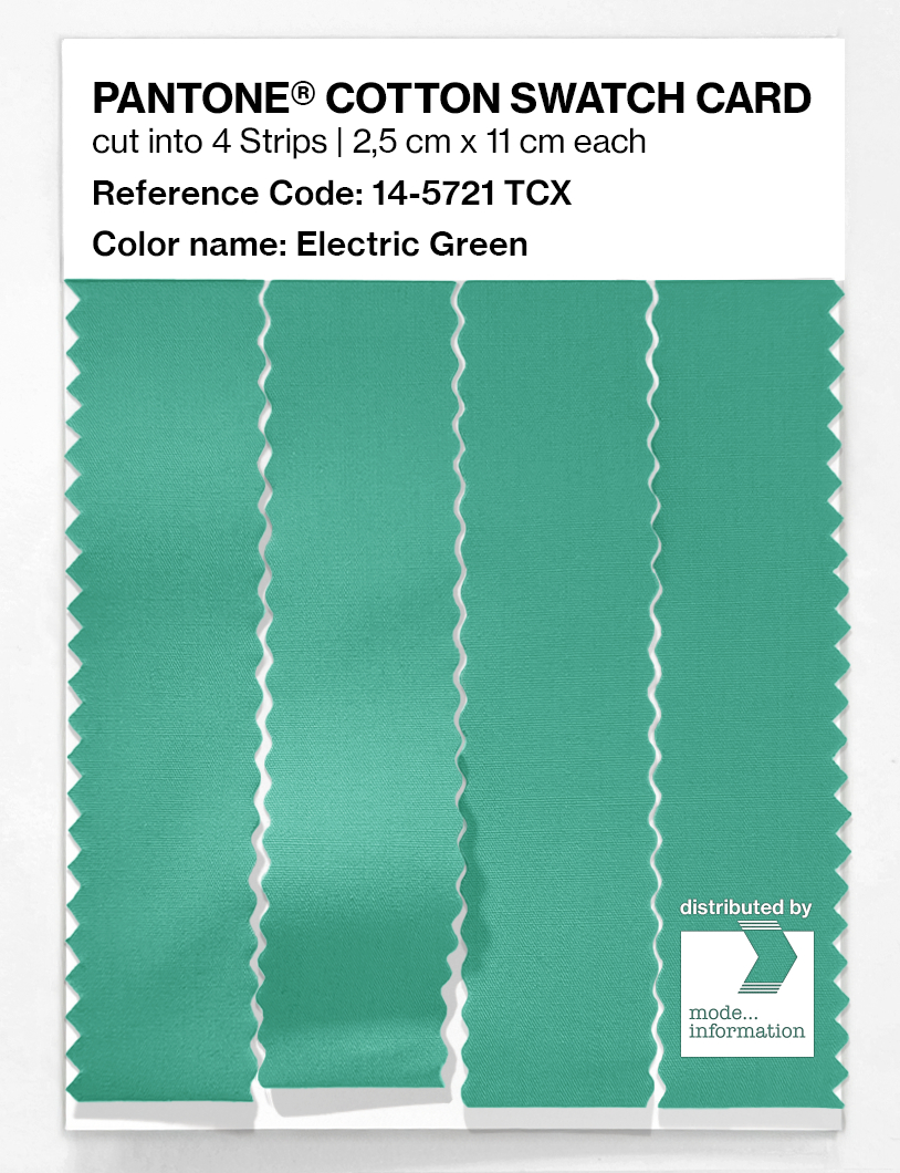 Product image 3 of the product “PANTONE® COTTON SWATCH CARD 14-5721 TCX Electric Green ”