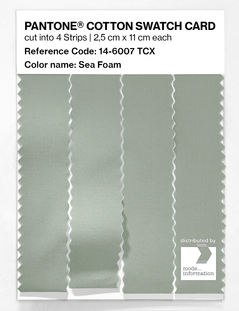 Product image 3 of the product “PANTONE® COTTON SWATCH CARD 14-6007 TCX Sea Foam ”
