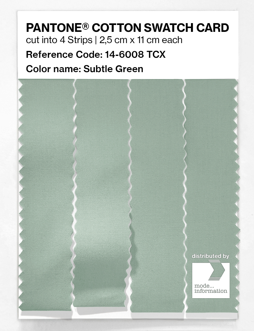 Product image 3 of the product “PANTONE® COTTON SWATCH CARD 14-6008 TCX Subtle Green ”