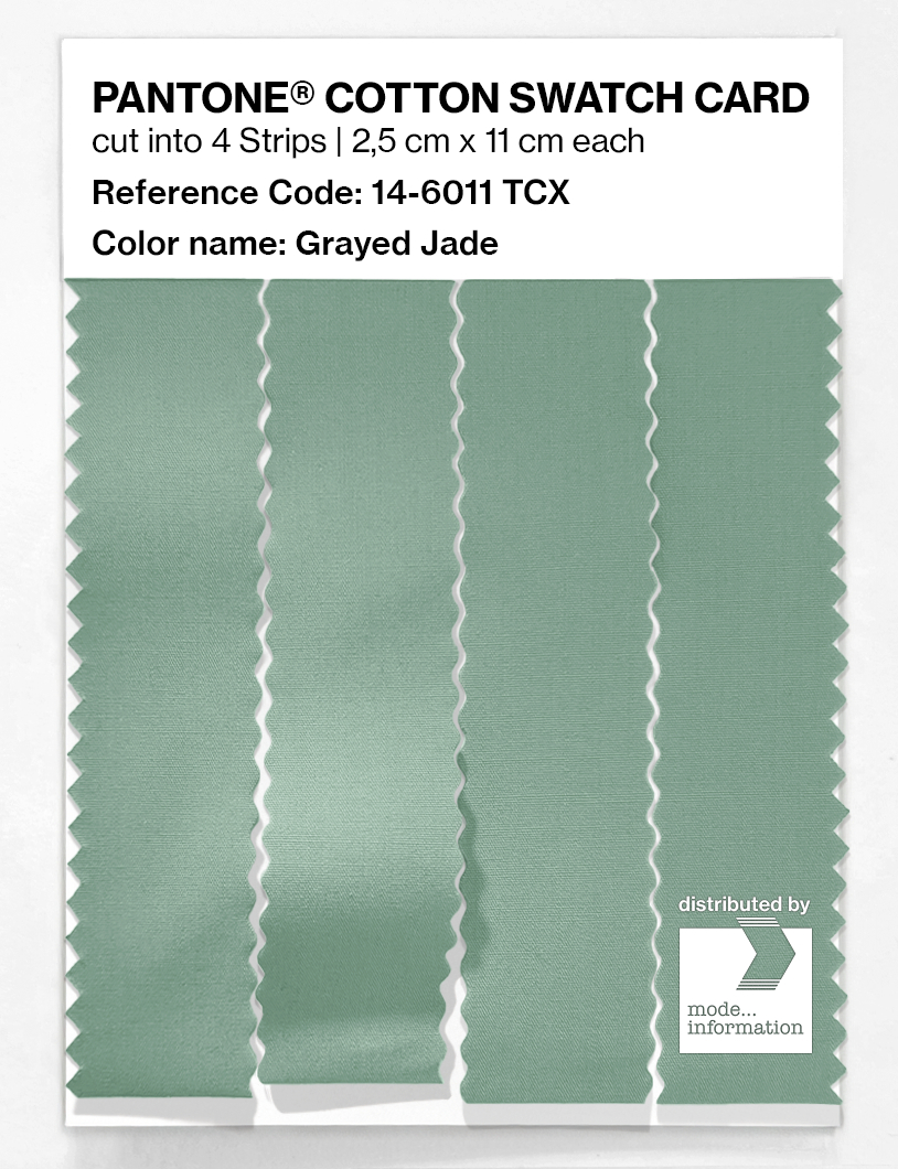 Product image 3 of the product “PANTONE® COTTON SWATCH CARD 14-6011 TCX Grayed Jade ”