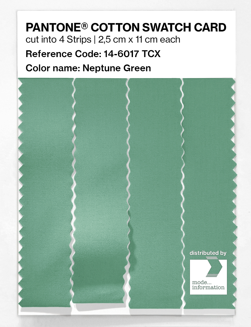 Product image 3 of the product “PANTONE® COTTON SWATCH CARD 14-6017 TCX Neptune Green ”