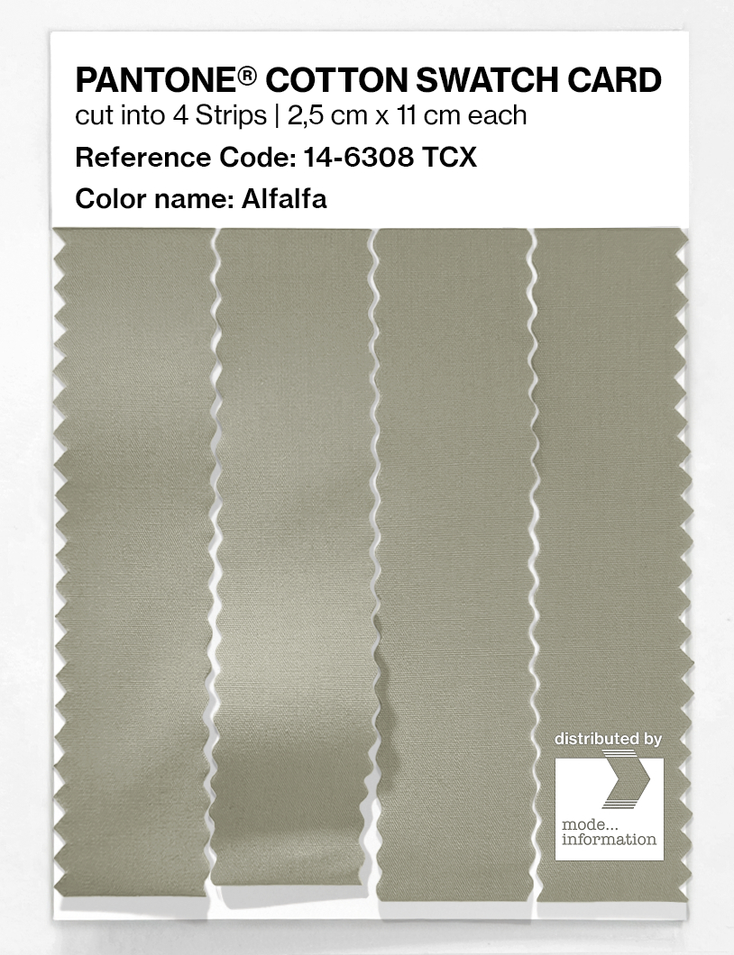 Product image 3 of the product “PANTONE® COTTON SWATCH CARD 14-6308 TCX Alfalfa ”