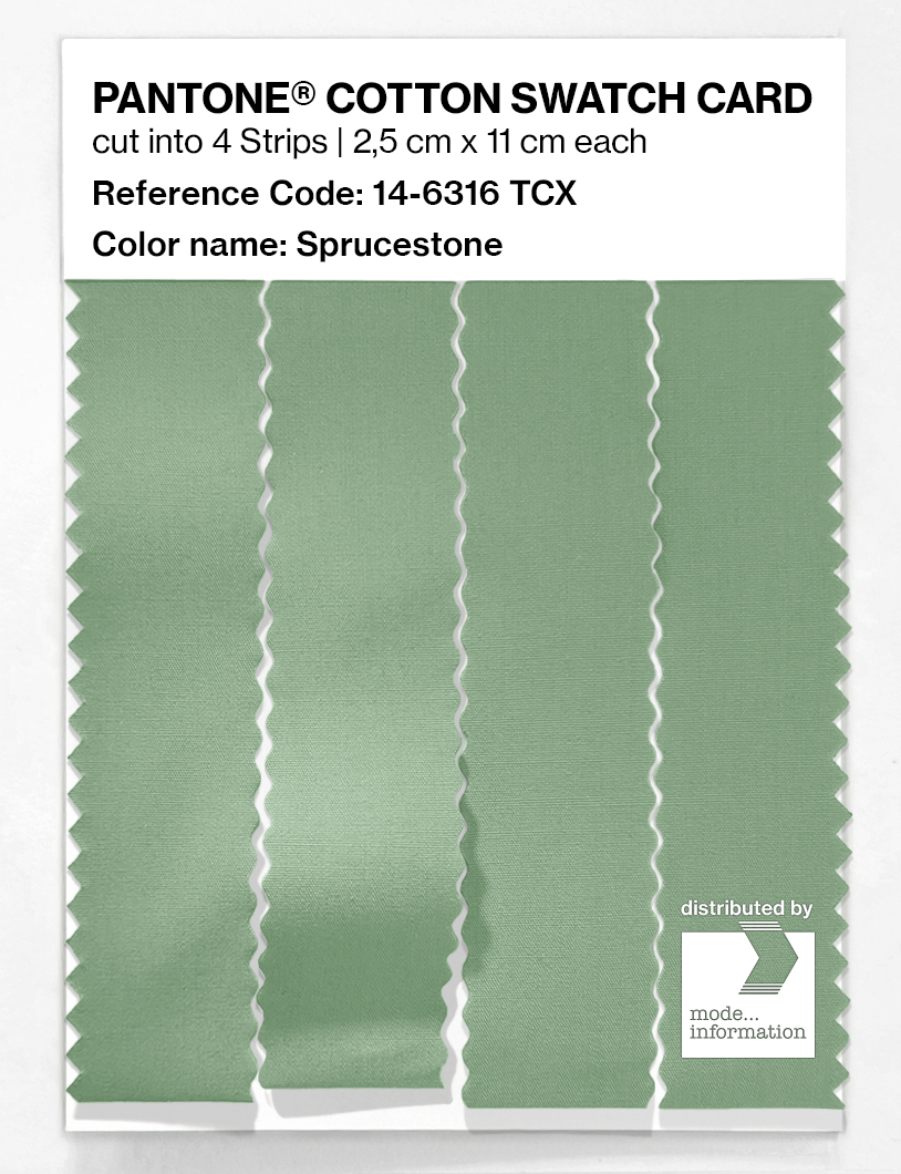Product image 3 of the product “PANTONE® COTTON SWATCH CARD 14-6316 TCX Sprucestone ”
