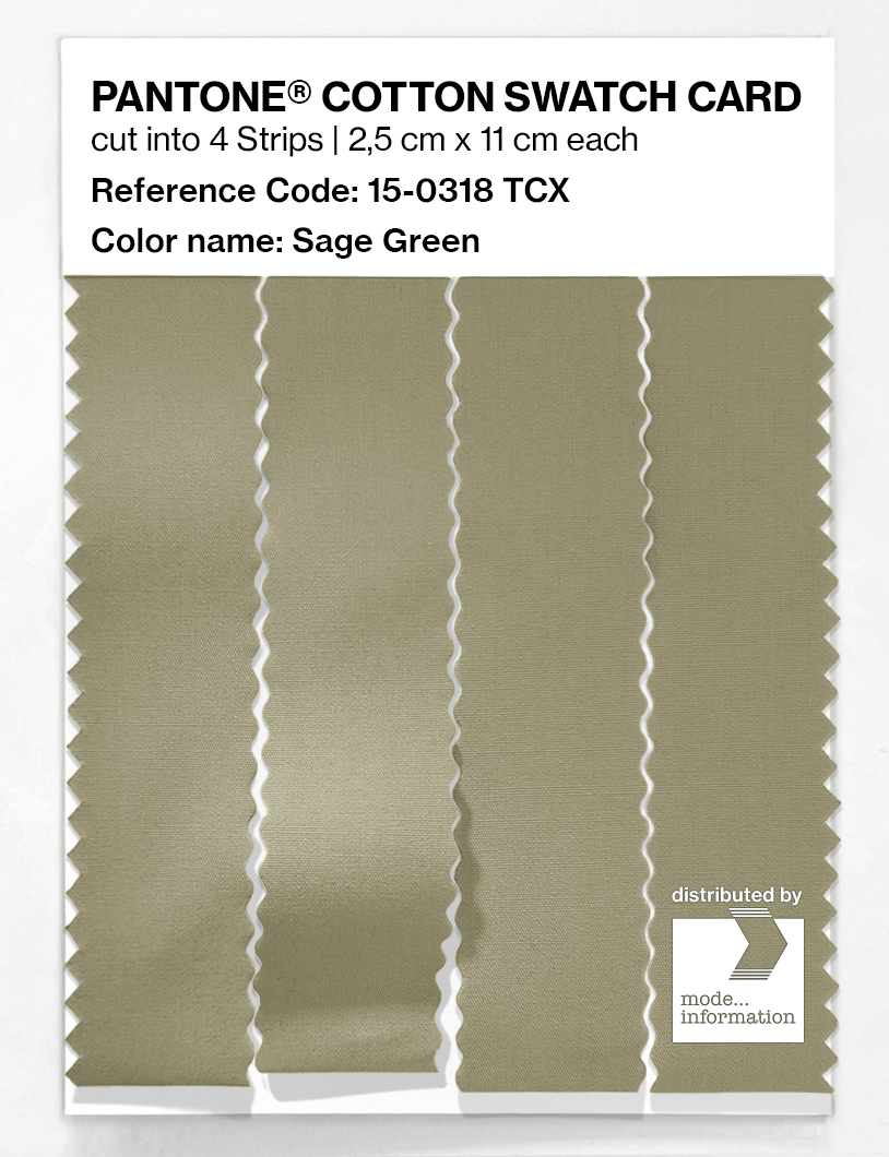 Product image 3 of the product “PANTONE® COTTON SWATCH CARD 15-0318 TCX Sage Green ”