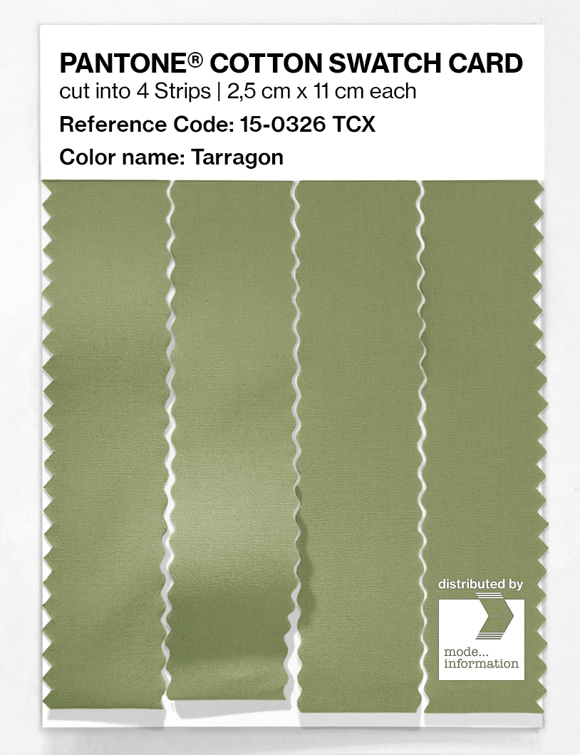 Product image 3 of the product “PANTONE® COTTON SWATCH CARD 15-0326 TCX Tarragon ”