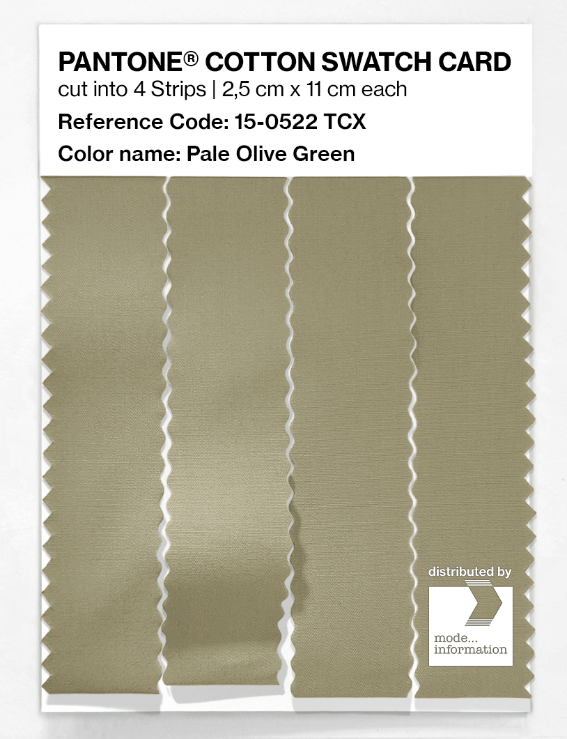 Product image 3 of the product “PANTONE® COTTON SWATCH CARD 15-0522 TCX Pale Olive Green ”