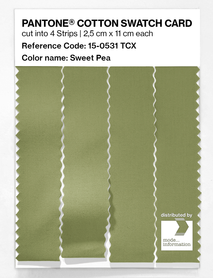 Product image 3 of the product “PANTONE® COTTON SWATCH CARD 15-0531 TCX Sweet Pea ”