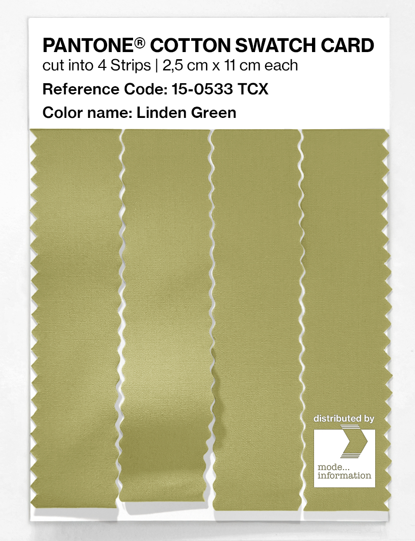Product image 3 of the product “PANTONE® COTTON SWATCH CARD 15-0533 TCX Linden Green ”