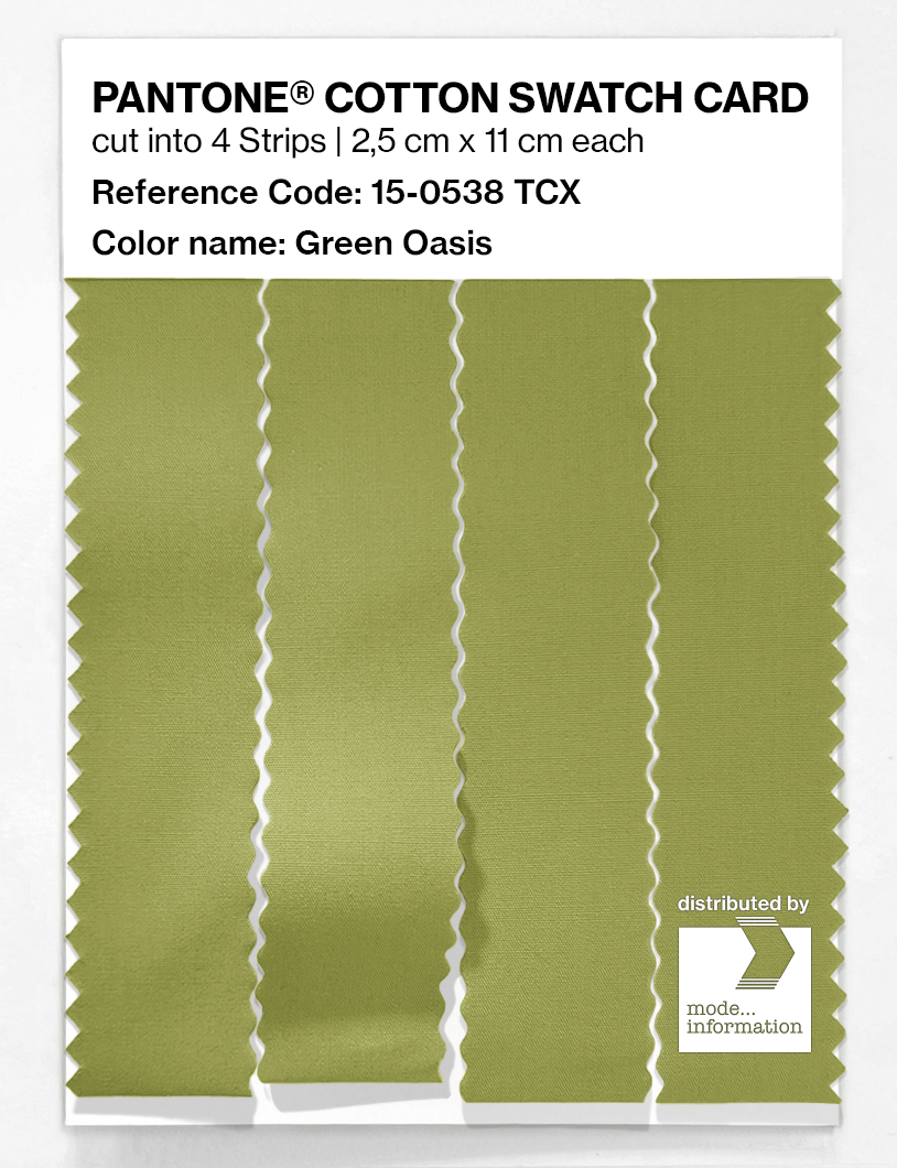 Product image 3 of the product “PANTONE® COTTON SWATCH CARD 15-0538 TCX Green Oasis ”