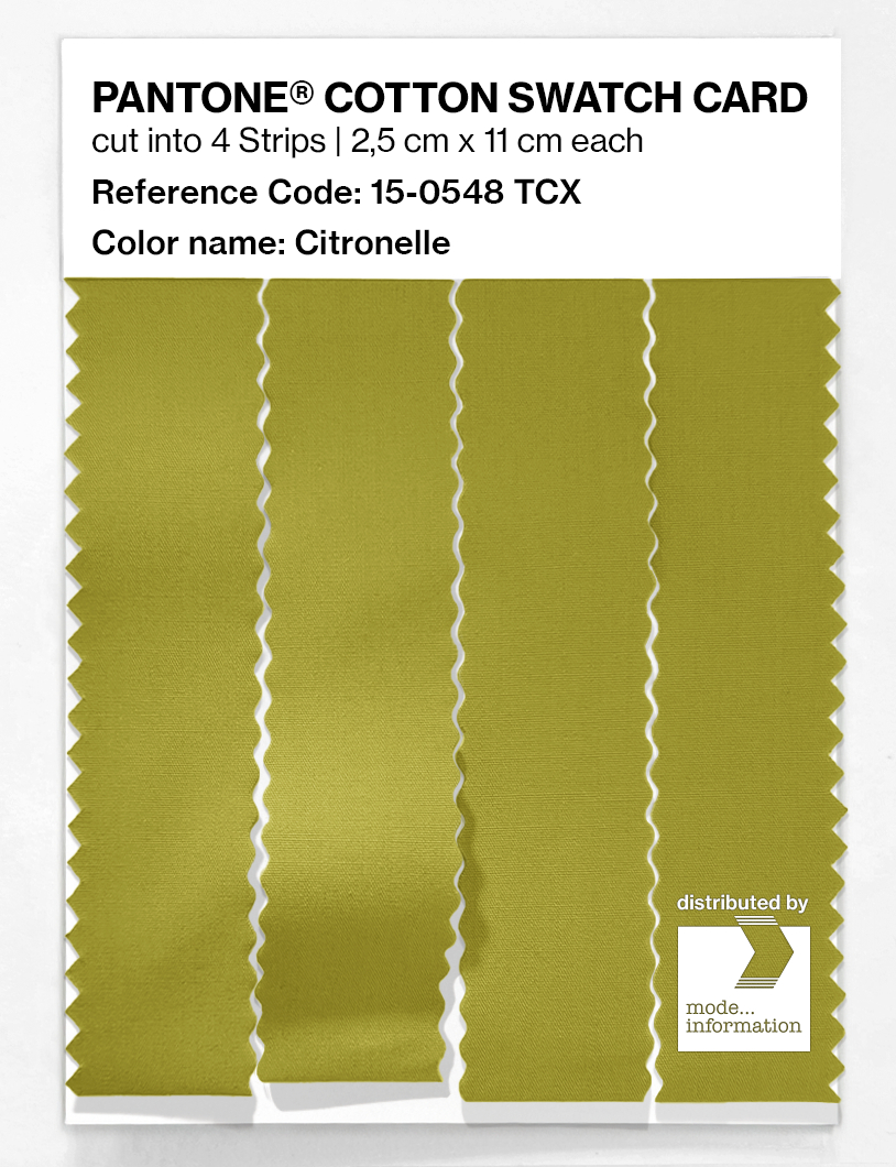 Product image 3 of the product “PANTONE® COTTON SWATCH CARD 15-0548 TCX Citronelle ”