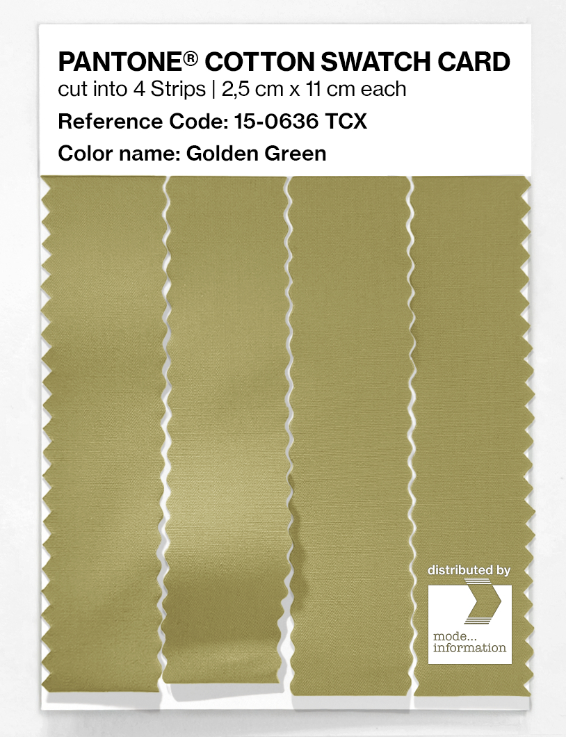 Product image 3 of the product “PANTONE® COTTON SWATCH CARD 15-0636 TCX Golden Green ”