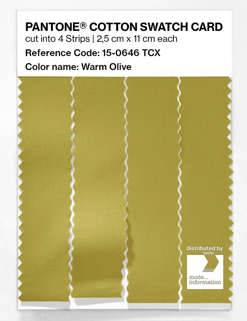 Product image 3 of the product “PANTONE® COTTON SWATCH CARD 15-0646 TCX Warm Olive ”