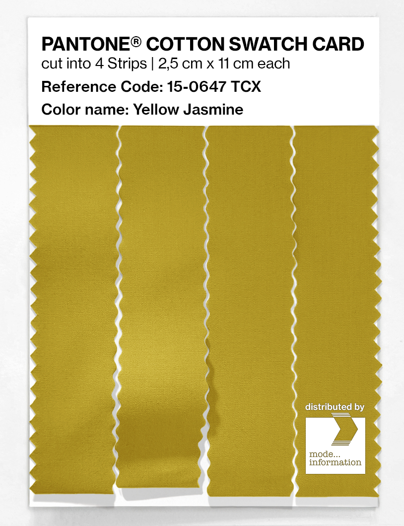 Product image 3 of the product “PANTONE® COTTON SWATCH CARD 15-0647 TCX Yellow Jasmine ”