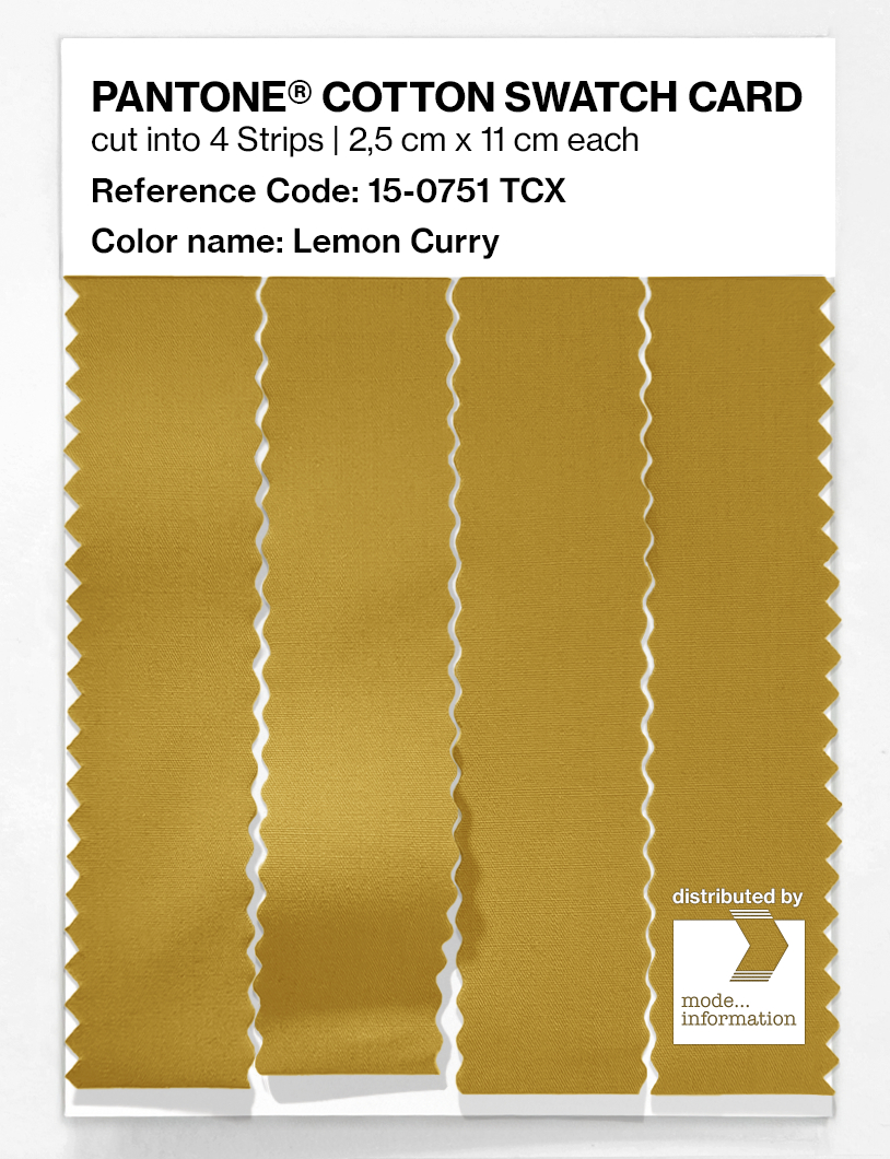 Product image 3 of the product “PANTONE® COTTON SWATCH CARD 15-0751 TCX Lemon Curry ”