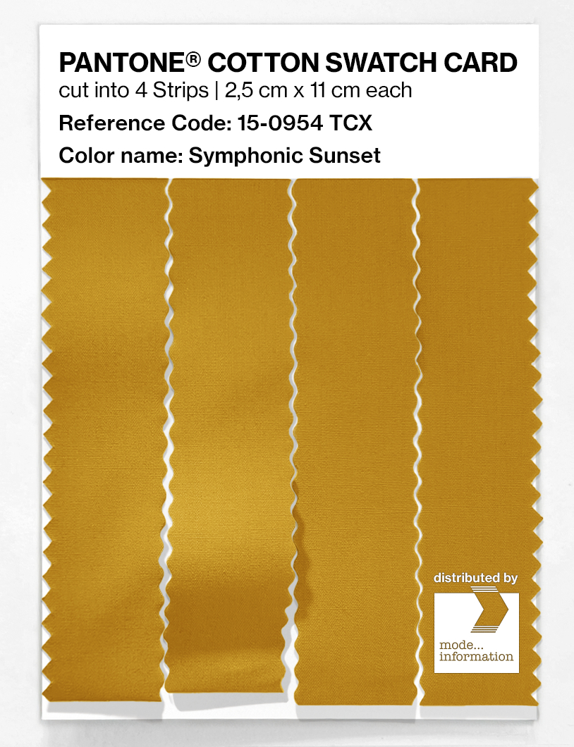 Artikelbild 3 des Artikels “PANTONE® COTTON SWATCH CARD 15-0954 TCX Symphonic Sunset “