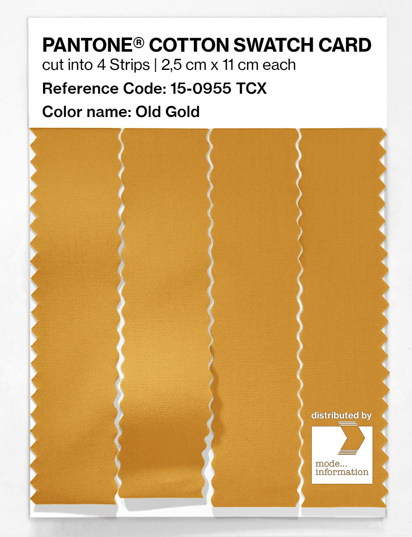 Product image 3 of the product “PANTONE® COTTON SWATCH CARD 15-0955 TCX Old Gold ”