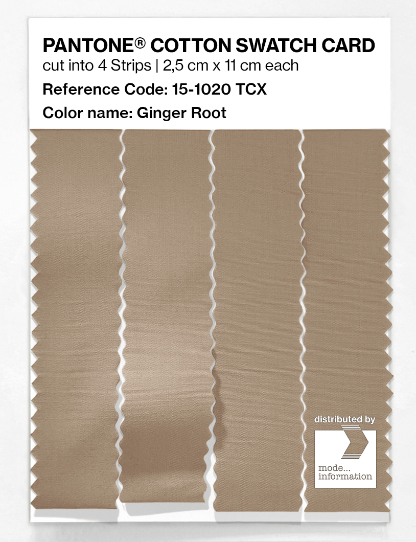 Product image 3 of the product “PANTONE® COTTON SWATCH CARD 15-1020 TCX Ginger Root ”