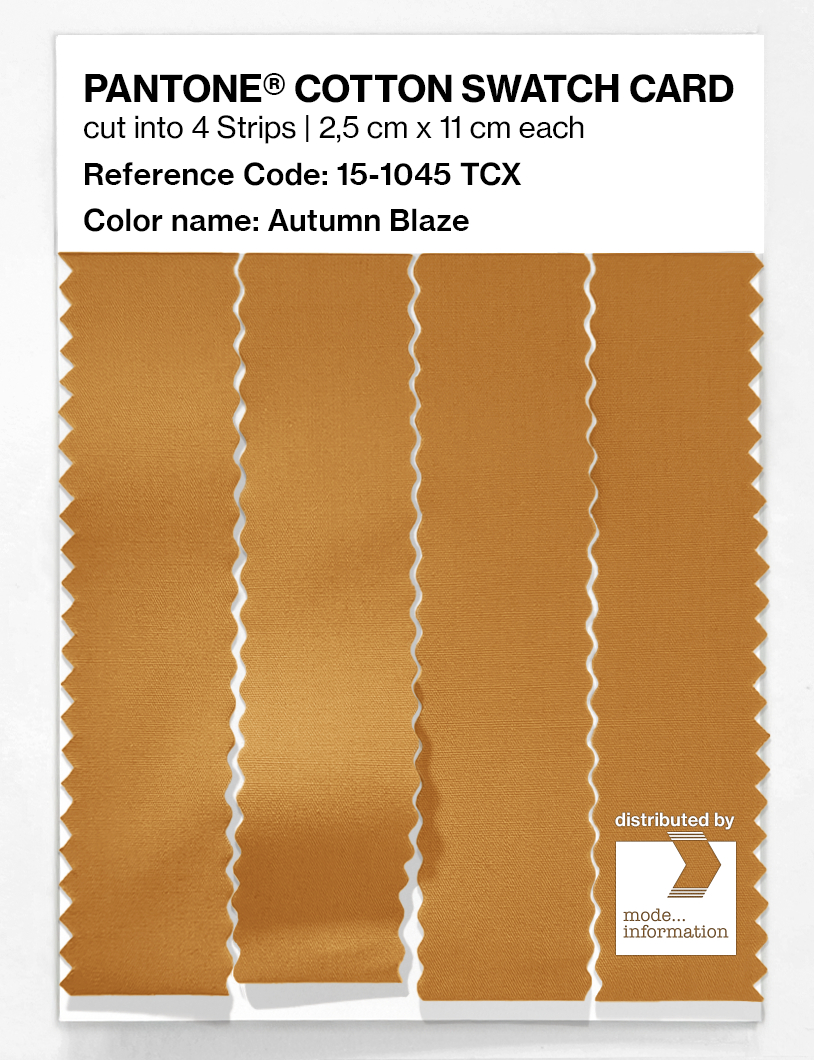 Artikelbild 3 des Artikels “PANTONE® COTTON SWATCH CARD 15-1045 TCX Autumn Blaze “