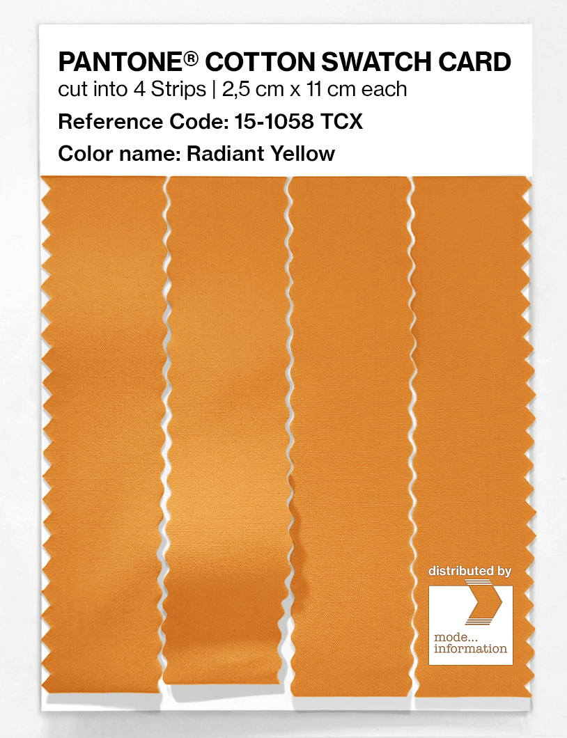 Artikelbild 3 des Artikels “PANTONE® COTTON SWATCH CARD 15-1058 TCX Radiant Yellow “