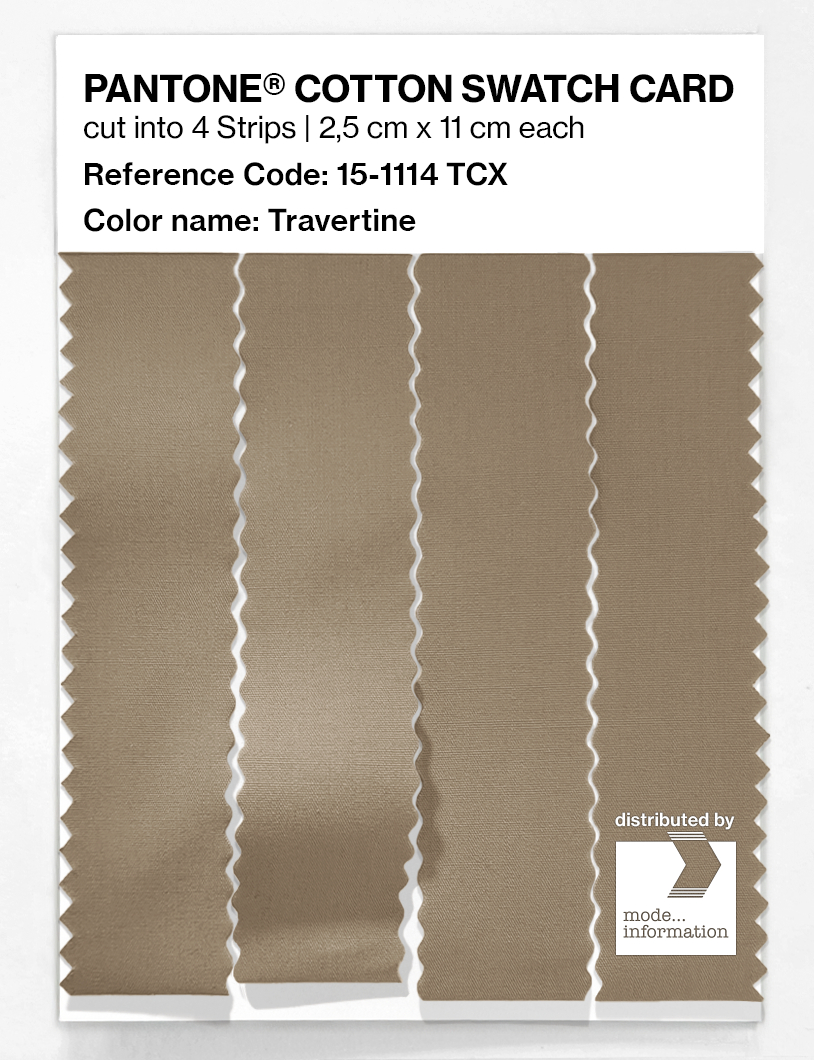 Product image 3 of the product “PANTONE® COTTON SWATCH CARD 15-1114 TCX Travertine ”