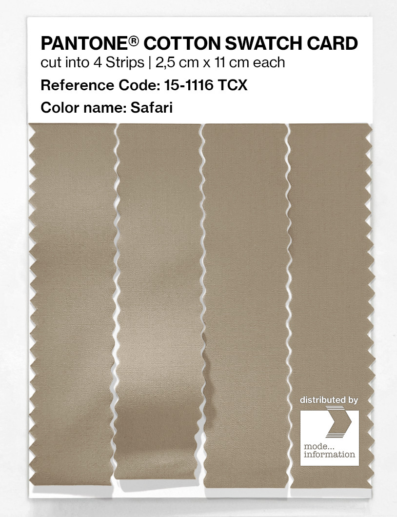 Product image 3 of the product “PANTONE® COTTON SWATCH CARD 15-1116 TCX Safari ”