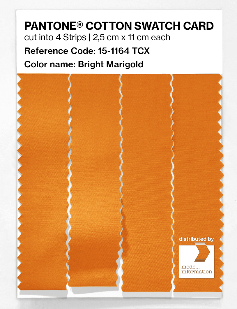 Product image 3 of the product “PANTONE® COTTON SWATCH CARD 15-1164 TCX Bright Marigold ”