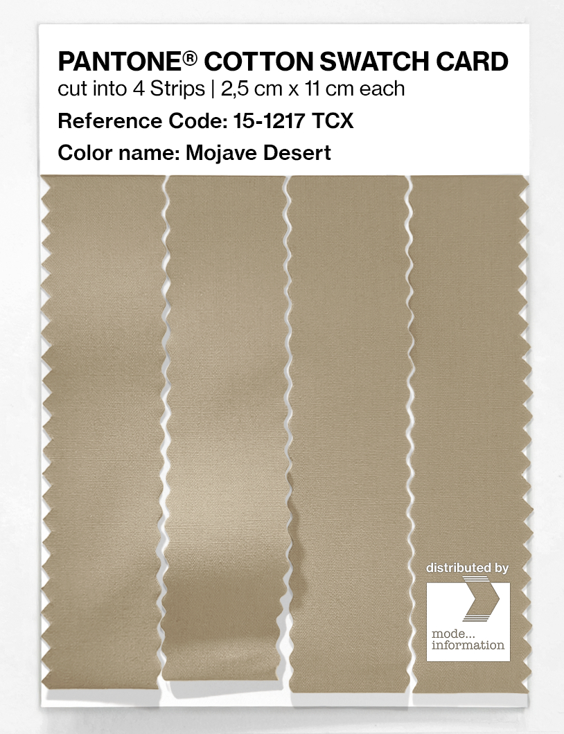 Product image 3 of the product “PANTONE® COTTON SWATCH CARD 15-1217 TCX Mojave Desert ”
