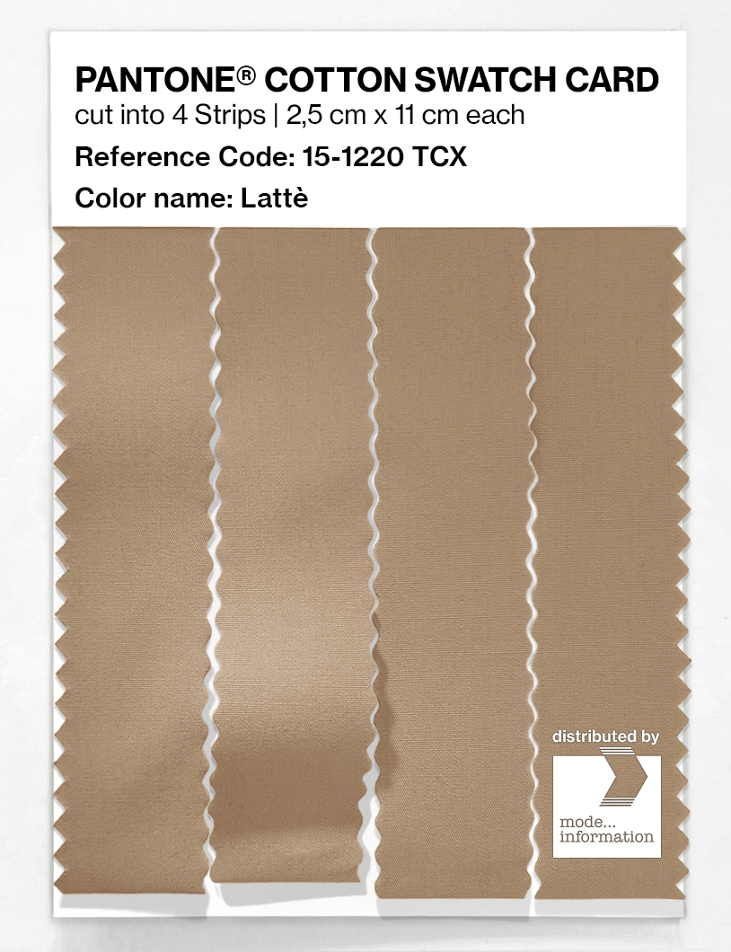 Product image 3 of the product “PANTONE® COTTON SWATCH CARD 15-1220 TCX Lattè ”