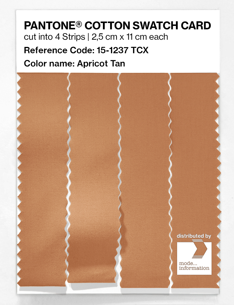 Product image 3 of the product “PANTONE® COTTON SWATCH CARD 15-1237 TCX Apricot Tan ”