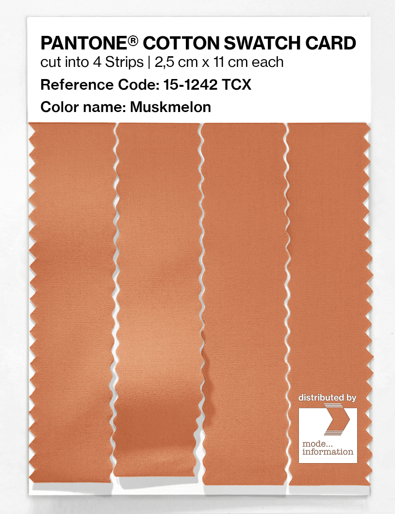 Product image 3 of the product “PANTONE® COTTON SWATCH CARD 15-1242 TCX Muskmelon ”