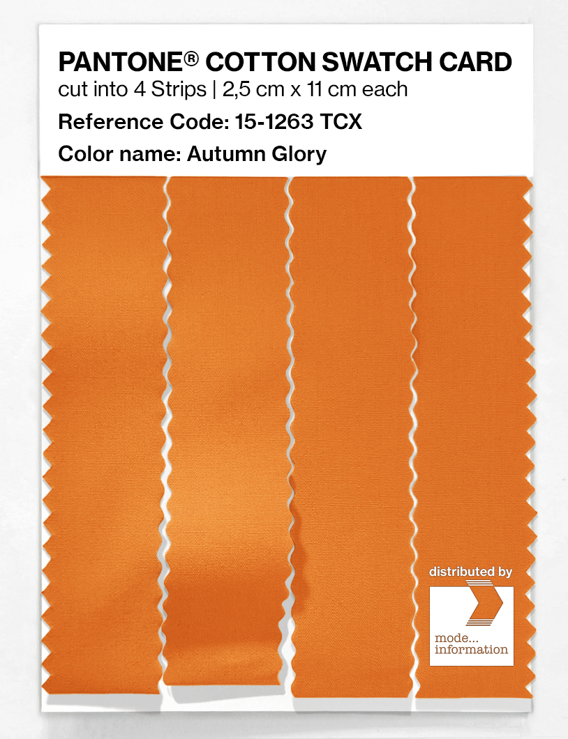 Product image 3 of the product “PANTONE® COTTON SWATCH CARD 15-1263 TCX Autumn Glory ”