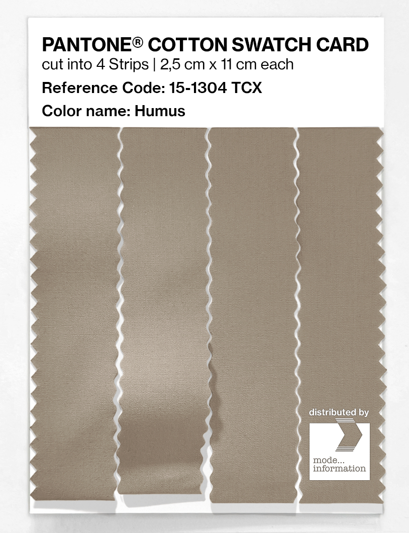 Product image 3 of the product “PANTONE® COTTON SWATCH CARD 15-1304 TCX Humus ”