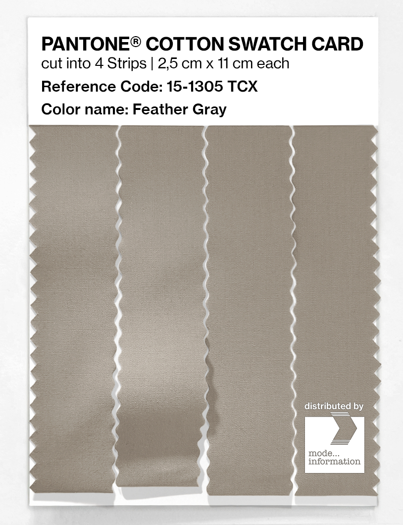 Artikelbild 3 des Artikels “PANTONE® COTTON SWATCH CARD 15-1305 TCX Feather Gray “