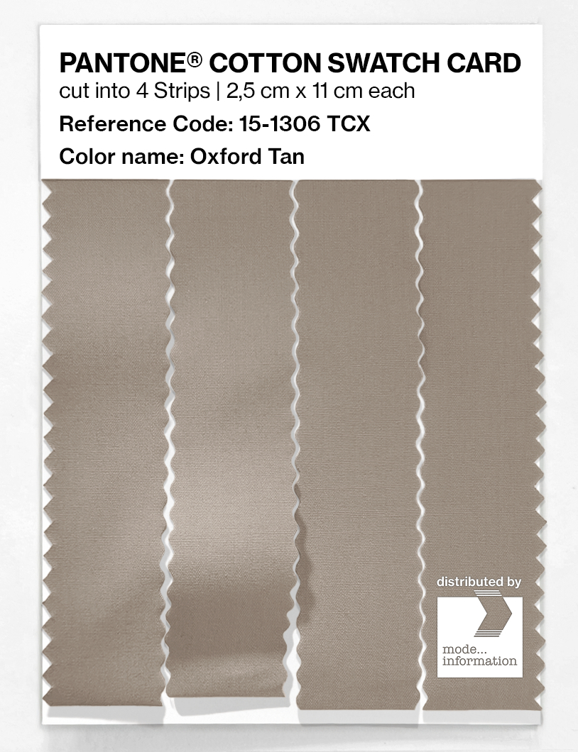 Product image 3 of the product “PANTONE® COTTON SWATCH CARD 15-1306 TCX Oxford Tan ”